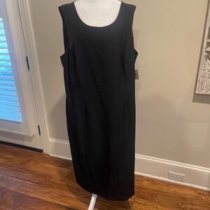 Pretty black sheath dress -go from office to party. Size 22, Kasper, new/tags on